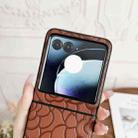 For Motorola Razr 50 Impression Flower Pattern Protective Phone Case(Brown) - 3