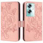 For OPPO A79 5G Global Embossed Rose RFID Anti-theft Leather Phone Case(Pink) - 2