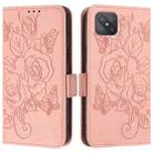 For OPPO A92s 5G Embossed Rose RFID Anti-theft Leather Phone Case(Pink) - 2