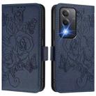 For OPPO A80 5G EU Embossed Rose RFID Anti-theft Leather Phone Case(Dark Blue) - 3