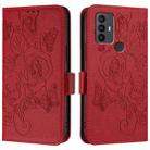 For TCL 30 SE Embossed Rose RFID Anti-theft Leather Phone Case(Red) - 2