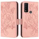 For TCL 30 XE 5G Embossed Rose RFID Anti-theft Leather Phone Case(Pink) - 2