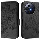 For TCL 50 Pro NxtPaper Embossed Rose RFID Anti-theft Leather Phone Case(Black) - 2