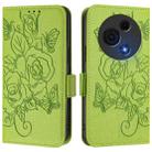 For TCL 60 NxtPaper Embossed Rose RFID Anti-theft Leather Phone Case(Green) - 2