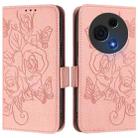 For TCL 60 NxtPaper Embossed Rose RFID Anti-theft Leather Phone Case(Pink) - 2