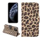 For iPhone 12 mini Leopard Print Pattern Horizontal Flip Leather Case with Card Slot and Holder(Brown) - 1