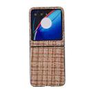 For Motorola Razr 50 Fabric Folding PC Phone Case(Brown) - 1