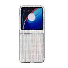 For Motorola Razr 50 Fabric Folding PC Phone Case(White) - 1