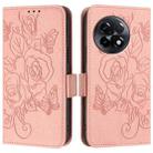 For OnePlus 11R 5G Embossed Rose RFID Anti-theft Leather Phone Case(Pink) - 2