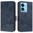 For OnePlus Nord N300 Embossed Rose RFID Anti-theft Leather Phone Case(Dark Blue) - 2