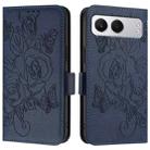 For OnePlus Nord 4 5G Embossed Rose RFID Anti-theft Leather Phone Case(Dark Blue) - 3