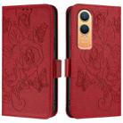 For OnePlus Nord CE4 Lite Embossed Rose RFID Anti-theft Leather Phone Case(Red) - 3