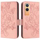 For OnePlus Nord CE4 Lite Embossed Rose RFID Anti-theft Leather Phone Case(Pink) - 3