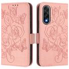 For OnePlus Ace 5 Ultra Embossed Rose RFID Anti-theft Leather Phone Case(Pink) - 2