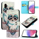 For Samsung Galaxy Xcover6 Pro 3D Painting Horizontal Flip Leather Phone Case(Grey Owl) - 1