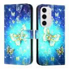 For Samsung Galaxy S24 FE 5G 3D Painting Horizontal Flip Leather Phone Case(Golden Butterfly) - 2