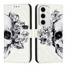 For Samsung Galaxy S24 FE 5G 3D Painting Horizontal Flip Leather Phone Case(Skull) - 2