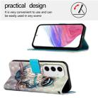 For Samsung Galaxy S24 FE 5G 3D Painting Horizontal Flip Leather Phone Case(Grey Owl) - 3