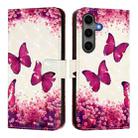 For Samsung Galaxy S25+ 5G 3D Painting Horizontal Flip Leather Phone Case(Rose Butterfly) - 2