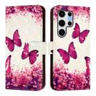 For Samsung Galaxy S25 Ultra 5G 3D Painting Horizontal Flip Leather Phone Case(Rose Butterfly) - 2