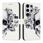 For Samsung Galaxy S25 Ultra 5G 3D Painting Horizontal Flip Leather Phone Case(Skull) - 2