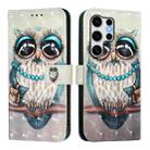 For Samsung Galaxy S25 Ultra 5G 3D Painting Horizontal Flip Leather Phone Case(Grey Owl) - 2