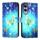 For Samsung Galaxy S25 Edge 5G 3D Painting Horizontal Flip Leather Phone Case(Golden Butterfly) - 2