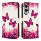 For Samsung Galaxy S25 Edge 5G 3D Painting Horizontal Flip Leather Phone Case(Rose Butterfly) - 2