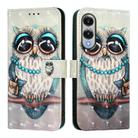 For Samsung Galaxy S25 Edge 5G 3D Painting Horizontal Flip Leather Phone Case(Grey Owl) - 2