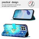 For Samsung Galaxy M33 5G Global 3D Painting Horizontal Flip Leather Phone Case(Golden Butterfly) - 3