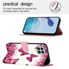For Samsung Galaxy M33 5G Global 3D Painting Horizontal Flip Leather Phone Case(Rose Butterfly) - 3