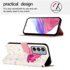 For Samsung Galaxy M35 3D Painting Horizontal Flip Leather Phone Case(Flower) - 3