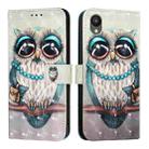 For Samsung Galaxy A04 Core / A03 Core 3D Painting Horizontal Flip Leather Phone Case(Grey Owl) - 2