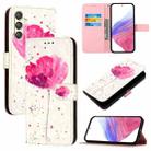 For Samsung Galaxy A24 4G 3D Painting Horizontal Flip Leather Phone Case(Flower) - 1