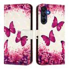 For Samsung Galaxy A16 5G 3D Painting Horizontal Flip Leather Phone Case(Rose Butterfly) - 2