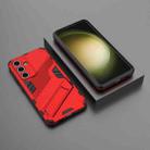 For Samsung Galaxy S24 FE 5G Punk Armor 2 in 1 PC + TPU Shockproof Phone Case with Invisible Holder(Red) - 2