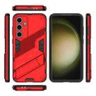 For Samsung Galaxy S24 FE 5G Punk Armor 2 in 1 PC + TPU Shockproof Phone Case with Invisible Holder(Red) - 3