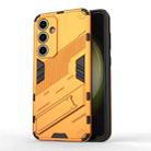 For Samsung Galaxy S24 FE 5G Punk Armor 2 in 1 PC + TPU Shockproof Phone Case with Invisible Holder(Orange) - 1