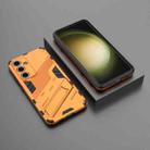 For Samsung Galaxy S24 FE 5G Punk Armor 2 in 1 PC + TPU Shockproof Phone Case with Invisible Holder(Orange) - 2