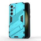 For Samsung Galaxy S24 FE 5G Punk Armor 2 in 1 PC + TPU Shockproof Phone Case with Invisible Holder(Blue) - 1