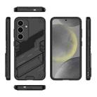 For Samsung Galaxy S25 5G Punk Armor 2 in 1 PC + TPU Shockproof Phone Case with Invisible Holder(Black) - 3