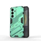 For Samsung Galaxy S25 5G Punk Armor 2 in 1 PC + TPU Shockproof Phone Case with Invisible Holder(Green) - 1