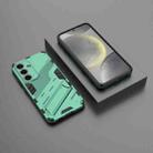 For Samsung Galaxy S25 5G Punk Armor 2 in 1 PC + TPU Shockproof Phone Case with Invisible Holder(Green) - 2
