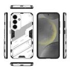 For Samsung Galaxy S25 5G Punk Armor 2 in 1 PC + TPU Shockproof Phone Case with Invisible Holder(White) - 3