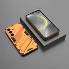 For Samsung Galaxy S25 5G Punk Armor 2 in 1 PC + TPU Shockproof Phone Case with Invisible Holder(Orange) - 2