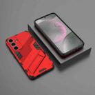 For Samsung Galaxy S25+ 5G Punk Armor 2 in 1 PC + TPU Shockproof Phone Case with Invisible Holder(Red) - 2