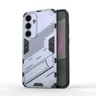 For Samsung Galaxy S25+ 5G Punk Armor 2 in 1 PC + TPU Shockproof Phone Case with Invisible Holder(Grey) - 1