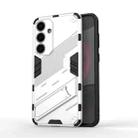 For Samsung Galaxy S25+ 5G Punk Armor 2 in 1 PC + TPU Shockproof Phone Case with Invisible Holder(White) - 1