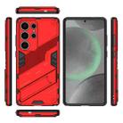 For Samsung Galaxy S25 Ultra 5G Punk Armor 2 in 1 PC + TPU Shockproof Phone Case with Invisible Holder(Red) - 3