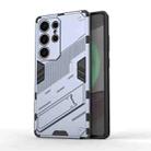 For Samsung Galaxy S25 Ultra 5G Punk Armor 2 in 1 PC + TPU Shockproof Phone Case with Invisible Holder(Grey) - 1